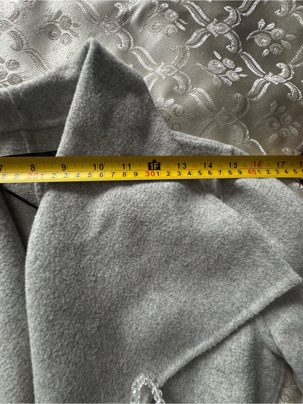 Zara Woman Hand Made Grey Wool Blend Waterfall Wrap Coat XS fit S - Picture 11 of 13